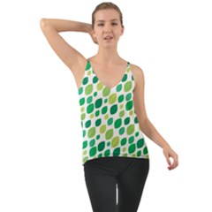 Leaves Green Modern Pattern Naive Retro Leaf Organic Chiffon Cami by genx