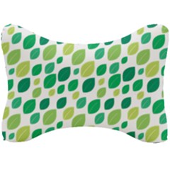 Leaves Green Modern Pattern Naive Retro Leaf Organic Seat Head Rest Cushion by genx