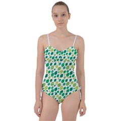 Leaves Green Modern Pattern Naive Retro Leaf Organic Sweetheart Tankini Set by genx