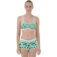 Leaves Green Modern Pattern Naive Retro Leaf Organic Perfect Fit Gym Set by genx