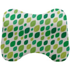 Leaves Green Modern Pattern Naive Retro Leaf Organic Head Support Cushion by genx