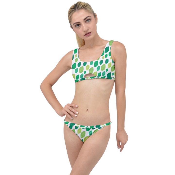 Leaves Green Modern Pattern Naive retro leaf organic The Little Details Bikini Set