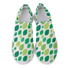 Leaves Green Modern Pattern Naive Retro Leaf Organic Women s Slip On Sneakers by genx