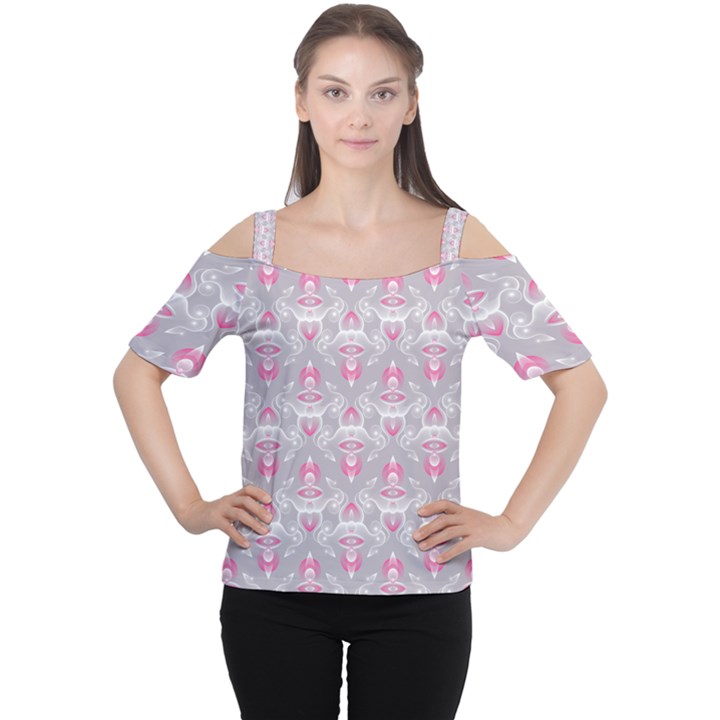 Seamless Pattern Background Cutout Shoulder Tee