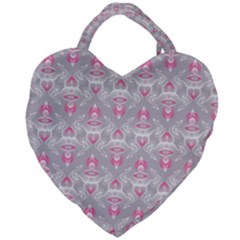 Seamless Pattern Background Giant Heart Shaped Tote by HermanTelo