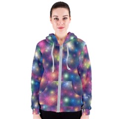 Abstract Background Graphic Space Women s Zipper Hoodie by Bajindul