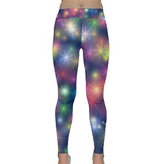 Abstract Background Graphic Space Classic Yoga Leggings by Bajindul