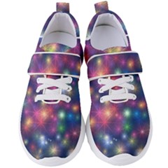 Abstract Background Graphic Space Women s Velcro Strap Shoes