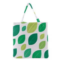 Leaves Green Modern Pattern Naive Retro Leaf Organic Grocery Tote Bag by genx