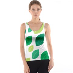 Leaves Green Modern Pattern Naive Retro Leaf Organic Tank Top by genx