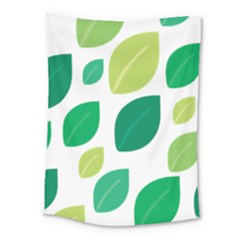 Leaves Green Modern Pattern Naive Retro Leaf Organic Medium Tapestry by genx