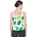 Leaves Green Modern Pattern Naive retro leaf organic Velvet Spaghetti Strap Top View2