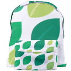 Leaves Green Modern Pattern Naive Retro Leaf Organic Giant Full Print Backpack by genx