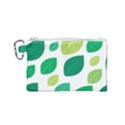 Leaves Green Modern Pattern Naive retro leaf organic Canvas Cosmetic Bag (Small) View1