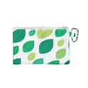 Leaves Green Modern Pattern Naive retro leaf organic Canvas Cosmetic Bag (Small) View2