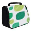 Leaves Green Modern Pattern Naive retro leaf organic Full Print Travel Pouch (Small) View2