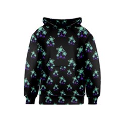 Dark Floral Drawing Print Pattern Kids  Pullover Hoodie