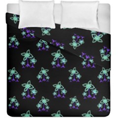 Dark Floral Drawing Print Pattern Duvet Cover Double Side (king Size)