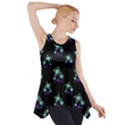 Dark Floral Drawing Print Pattern Side Drop Tank Tunic View1