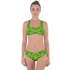 Spring Flower Joy Criss Cross Bikini Set by pepitasart