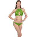 Spring Flower Joy Cross Front Halter Bikini Set View1