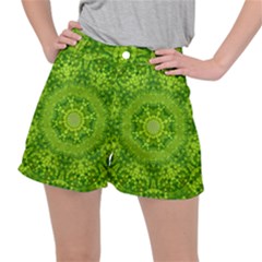 Spring Flower Joy Stretch Ripstop Shorts by pepitasart