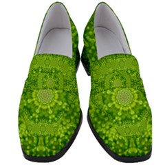 Spring Flower Joy Women s Chunky Heel Loafers by pepitasart