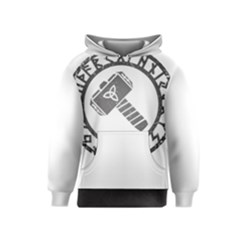 Thor Hammer With Runes Valhalla Tristella Viking Norse Mythology Mjolnir  Kids  Pullover Hoodie by snek