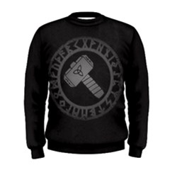 Thor Hammer With Runes Valhalla Tristella Viking Norse Mythology Mjolnir  Men s Sweatshirt by snek