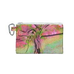 The Blossom Tree  Canvas Cosmetic Bag (small) by MMAatCowCow