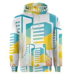 Silhouette Cityscape Building Icon Color City Men s Pullover Hoodie by Sudhe