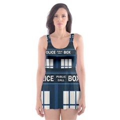 Doctor Who Tardis Skater Dress Swimsuit by Sudhe