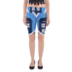 Doctor Who Tardis Yoga Cropped Leggings by Sudhe