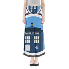 Doctor Who Tardis Full Length Maxi Skirt by Sudhe