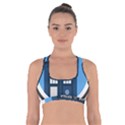 Doctor Who Tardis Cross Back Sports Bra View1