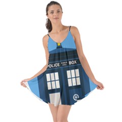 Doctor Who Tardis Love The Sun Cover Up by Sudhe