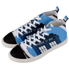 Doctor Who Tardis Men s Mid-top Canvas Sneakers by Sudhe