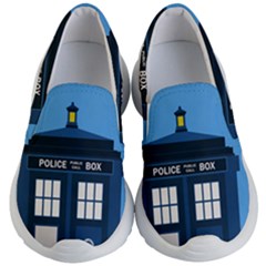 Doctor Who Tardis Kids  Lightweight Slip Ons by Sudhe