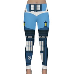 Doctor Who Tardis Lightweight Velour Classic Yoga Leggings by Sudhe