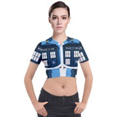 Doctor Who Tardis Short Sleeve Cropped Jacket by Sudhe