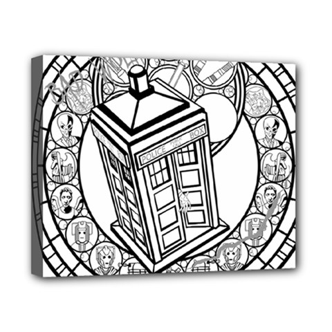 Bad Wolf Tardis Art Drawing Doctor Who Canvas 10  X 8  (stretched) by Sudhe