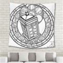 Bad Wolf Tardis Art Drawing Doctor Who Square Tapestry (Large) View2