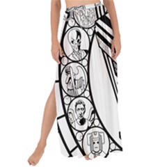 Bad Wolf Tardis Art Drawing Doctor Who Maxi Chiffon Tie-up Sarong by Sudhe