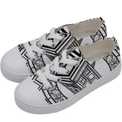 Bad Wolf Tardis Art Drawing Doctor Who Kids  Low Top Canvas Sneakers by Sudhe