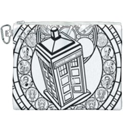 Bad Wolf Tardis Art Drawing Doctor Who Canvas Cosmetic Bag (xxxl) by Sudhe