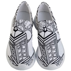 Bad Wolf Tardis Art Drawing Doctor Who Women s Lightweight Slip Ons by Sudhe