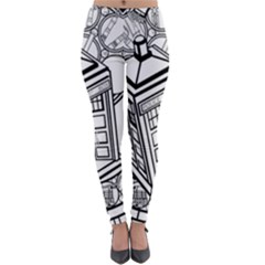 Bad Wolf Tardis Art Drawing Doctor Who Lightweight Velour Leggings by Sudhe