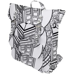 Bad Wolf Tardis Art Drawing Doctor Who Buckle Up Backpack by Sudhe