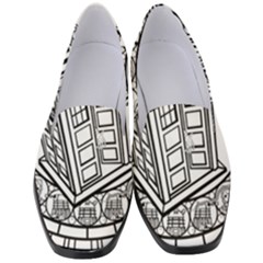 Bad Wolf Tardis Art Drawing Doctor Who Women s Classic Loafer Heels by Sudhe