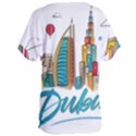 Burj Khalifa Skyline Clip Art Drawing Comic World Women s Oversized Tee View2